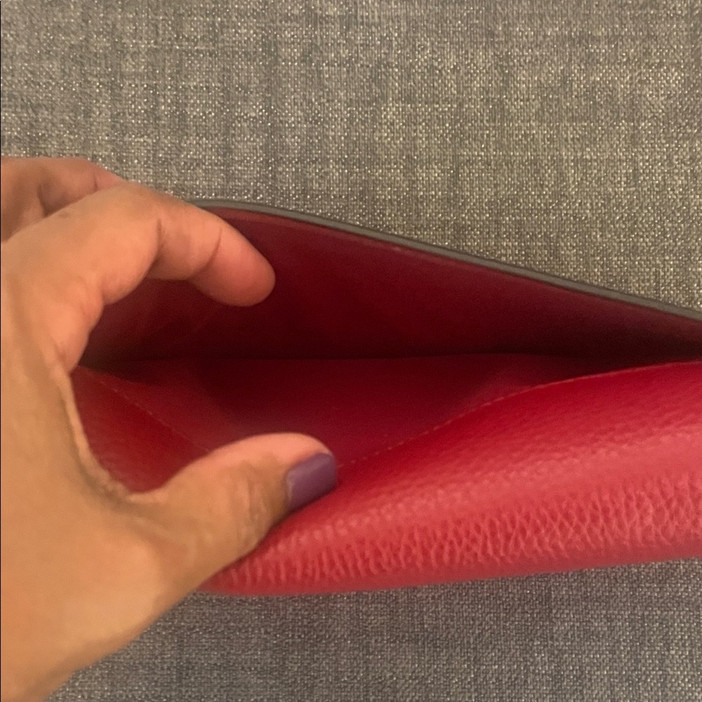 Coach Anna Red Pebble Leather Crossbody - Picture 9 of 15